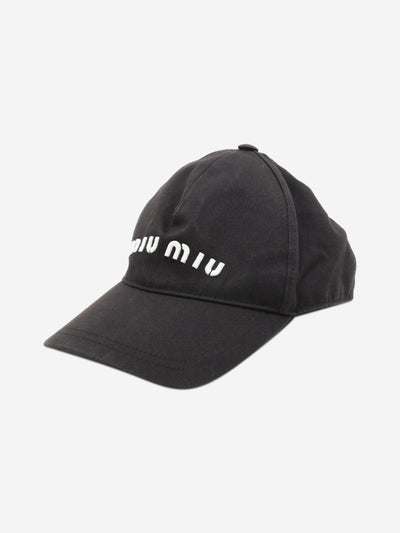 Black logo baseball cap - size S Hats Miu Miu 