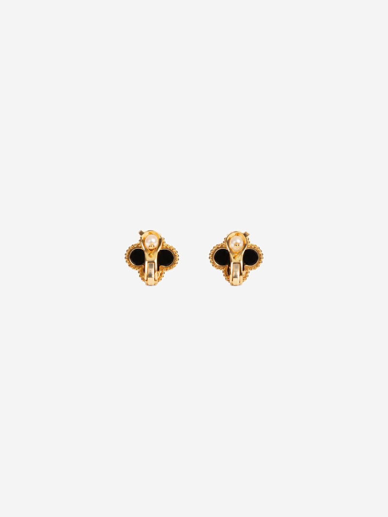 Black Vintage Alhambra earrings Earrings Van Cleef & Arpels 