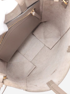 Celine Taupe Vertical Cabas small leather tote bag