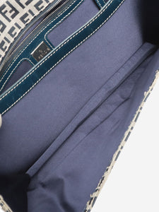 Fendi Blue Zucchino Mamma Baguette shoulder bag