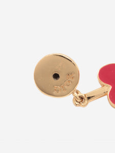 Dior Gold plated pearl drop earrings
