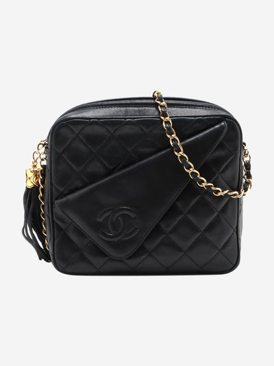Black 1989-1991 vintage gold hardware Camera bag Shoulder bags Chanel 