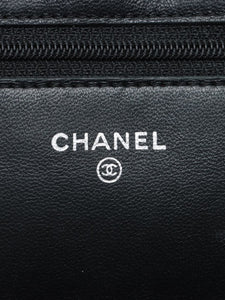 Chanel Black 2012-2013 lambskin quilted Wallet on Chain