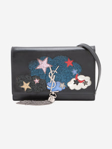 Saint Laurent Black Moon and star embellished small Kate bag
