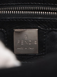 Fendi Black wool and leather Baguette bag