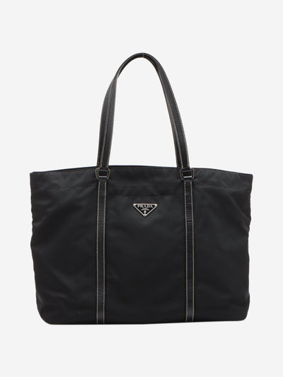 Black Tessuto nylon and leather tote bag Tote Bags Prada 
