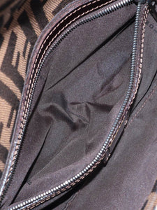 Fendi Brown Zucca canvas shoulder bag