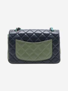 Chanel Blue mini rectangle lambskin 2015 Classic Double Flap