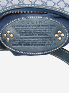 Celine Blue Macadam Ava shoulder bag