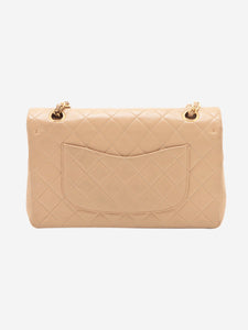 Chanel Beige vintage 1989 medium lambskin Classic Double Flap bag