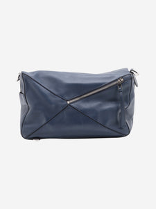 Loewe Dark blue large Puzzle bag