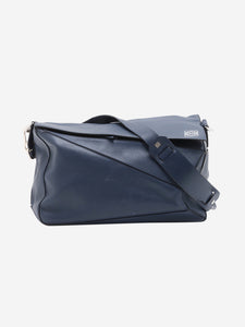 Loewe Dark blue large Puzzle bag