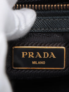 Prada Black mini Saffiano leather Galleria top handle bag