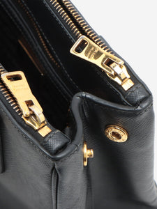 Prada Black mini Saffiano leather Galleria top handle bag