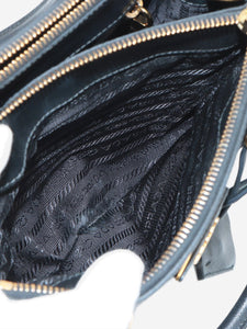 Prada Black mini Saffiano leather Galleria top handle bag