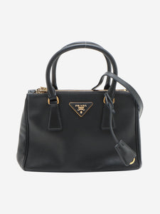 Prada Black mini Saffiano leather Galleria top handle bag