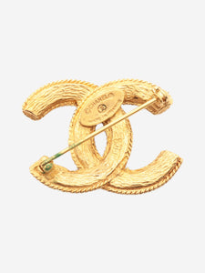 Chanel Gold CC Brooch