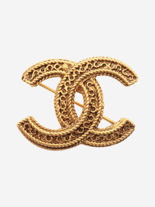 Chanel Gold CC Brooch