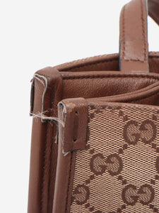 Gucci Brown GG canvas tote bag