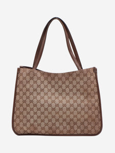 Gucci Brown GG canvas tote bag