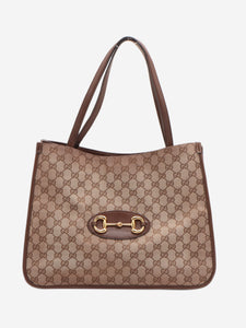 Gucci Brown GG canvas tote bag