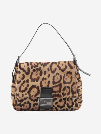 Brown leopard print Mamma Baguette bag Shoulder bags Fendi 