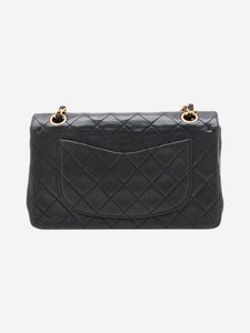 Chanel Black 1989-1991 Matelasse 23 Small Lambskin Double Flap