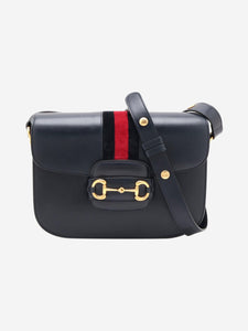 Gucci Blue 1955 Horsebit leather shoulder bag