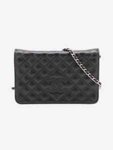 Chanel Black 2018 Coco Mark lambskin Wallet on Chain