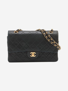 Chanel Black vintage 1989 lambskin Classic Double Flap bag