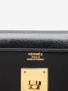 Hermes Black vintage 1989 Kelly 32 bag in Box Calf leather