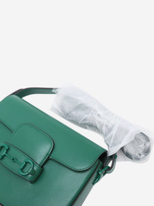 Gucci Green Horsebit 1955 leather shoulder bag