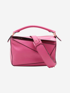 Loewe Fuchsia small Puzzle bag