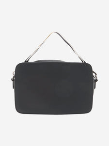 Fendi Black Zucca embossed leather bag