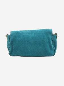 Fendi Teal suede Mamma Baguette bag