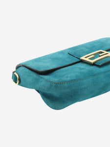 Fendi Teal suede Mamma Baguette bag