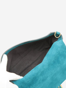 Fendi Teal suede Mamma Baguette bag