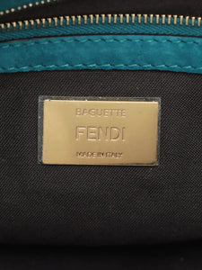 Fendi Teal suede Mamma Baguette bag