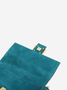 Fendi Teal suede Mamma Baguette bag