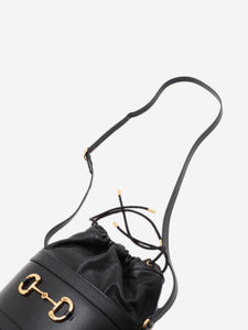 Gucci Black 1955 Horsebit leather bucket bag