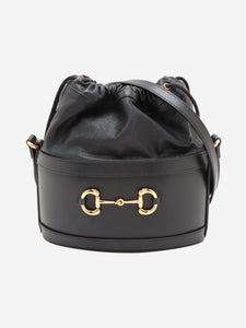 Gucci Black 1955 Horsebit leather bucket bag