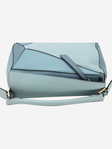 Loewe Blue small tricolour Puzzle bag