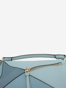 Loewe Blue small tricolour Puzzle bag