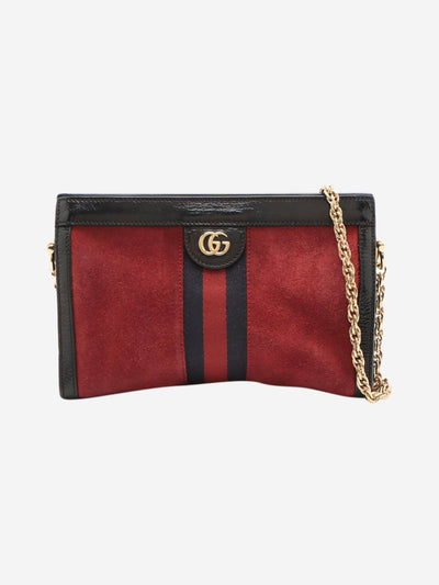 Red and black Sherry Line Ophidia suede chain bag Shoulder bags Gucci 