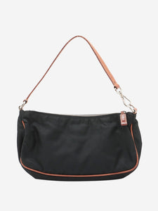 Prada Black Tessuto nylon and leather shoulder bag