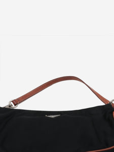 Prada Black Tessuto nylon and leather shoulder bag