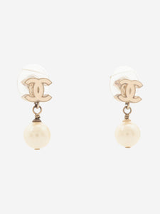 Chanel Multicolour CC pearl drop earrings