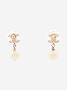 Chanel Multicolour CC pearl drop earrings