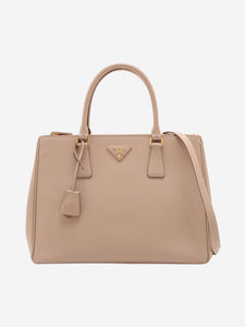 Prada Beige Saffiano Lux Galleria 2way bag