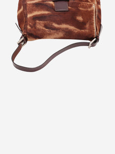 Fendi Brown Mamma Baguette pony hair bag